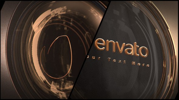 Gold 3D Logo Video Displays template preview