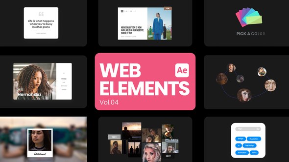 Videohive Web Elements 04 for After Effects Elements template preview