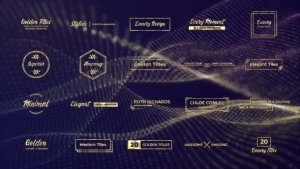 Videohive Golden Titles 25148656 Titles template preview