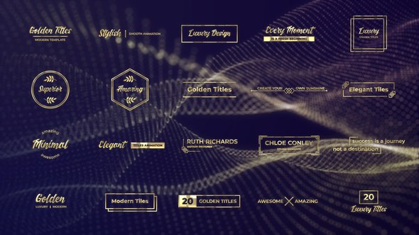Videohive Golden Titles 25148656 Titles template preview