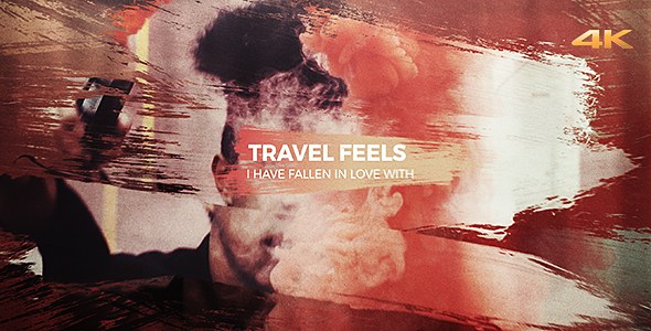 Travel Feels - Brush Slideshow Video Displays template preview