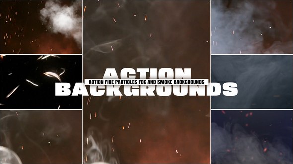 Videohive Action Fire Particles Fog and Smoke Backgrounds Elements template preview