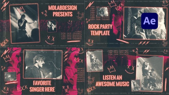 Videohive Rock Party Openers template preview