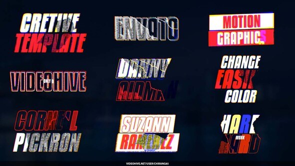 Videohive Minimal Modern Glitch Titles template preview