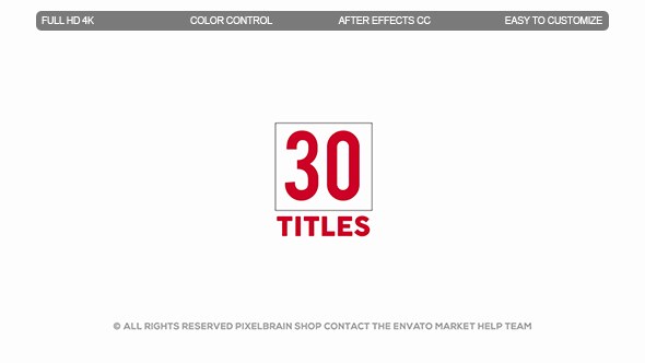 Modern Titles II Video Displays template preview