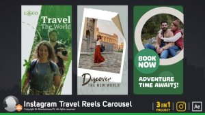 Videohive Instagram Travel Reels Carousel Product Promo template preview
