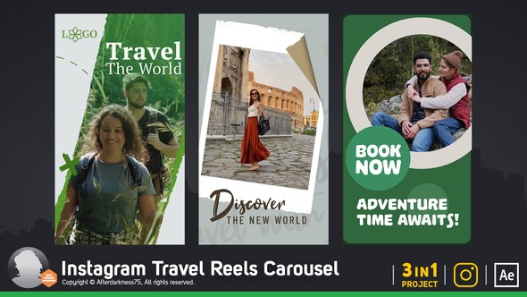 Videohive Instagram Travel Reels Carousel Product Promo template preview