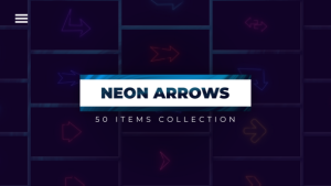 Videohive 50 Neon Arrows Elements template preview