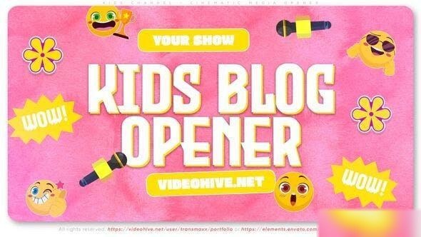 Videohive Kids Channel - Cinematic Media Opener Openers template preview