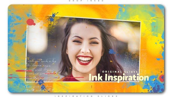 Videohive Drop Inked Inspiration Slides Video Displays template preview