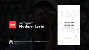 Videohive Modern Lyric - Instagram Stories, Portrait, Square Titles template preview