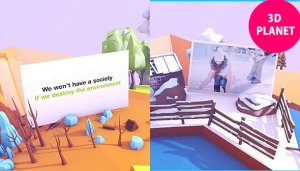 Videohive Save Earth Video Displays template preview
