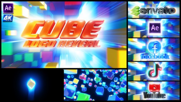 Videohive Cube Logo and Text Reveal Logo Stings template preview