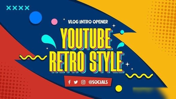 Videohive Retro Youtube Intro Openers template preview