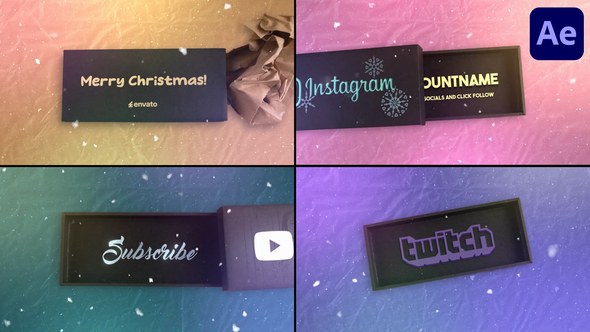Videohive New Year Gift Box Logo for After Effects Logo Stings template preview