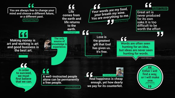 Videohive Clean Minimal Quotes Elements template preview