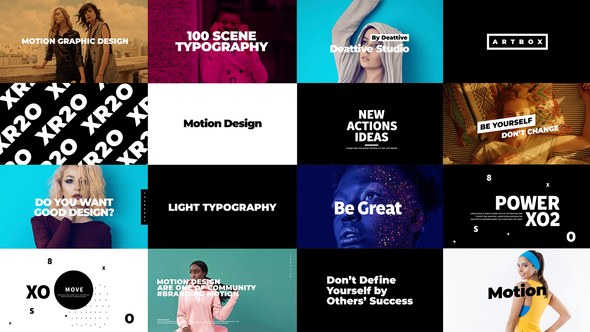 Videohive 100 Typography Package 2 Titles template preview