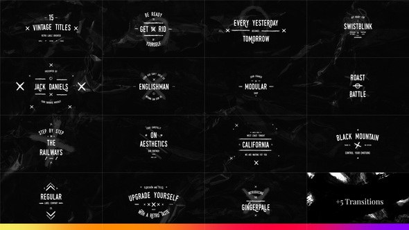 Videohive 15 Vintage Titles Pack 2 Titles template preview