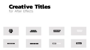 Videohive Creative Titles | After Effects 36664052 Titles template preview