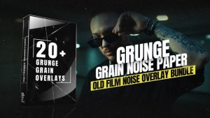 Videohive Grunge Grain Noise Paper Overlays-Old Film Noise Overlay Bundle Elements template preview
