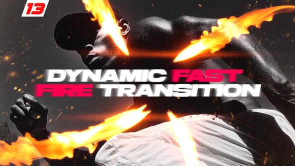 Dynamic Fast Fire Transition Bundle 13 Intense Flame AE Elements template preview