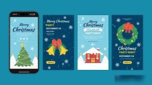 Videohive Merry Christmas Instagram Stories 55336373 Openers template preview