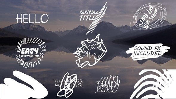Videohive Cartoon Scribble Titles | After Effects + MOGRT Titles template preview