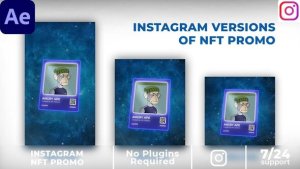Videohive Instagram NFT Promo || 3D NFT Card Product Promo template preview