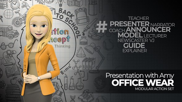 Videohive Presentation With Amy: Office Wear Product Promo template preview