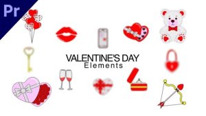 Valentine’s Day Elements Premiere Pro template preview
