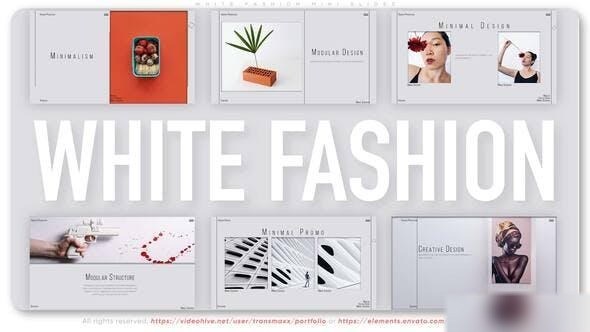 Videohive White Fashion Mini Slides Openers template preview
