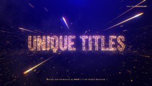 Videohive Awards Gold Particles Titles Titles template preview