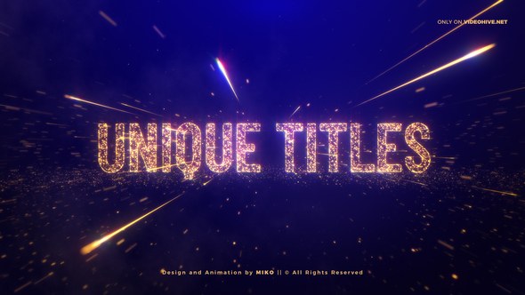 Videohive Awards Gold Particles Titles Titles template preview