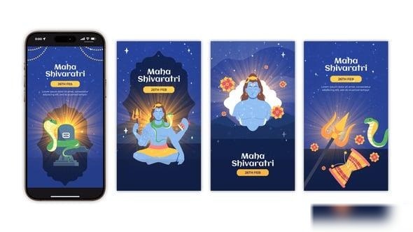 Videohive Maha Shivratri Instagram Stories 56832364 Product Promo template preview
