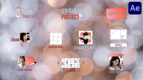 Videohive Designer Titles | After Effects Titles template preview