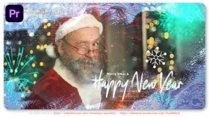 Happy New Year Holidays Slideshow Premiere Pro template preview