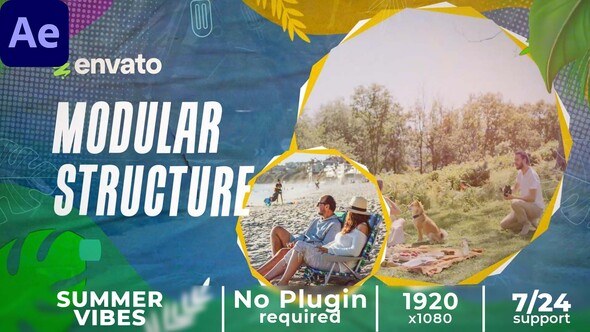 Videohive Summer Vibes Slideshow Video Displays template preview