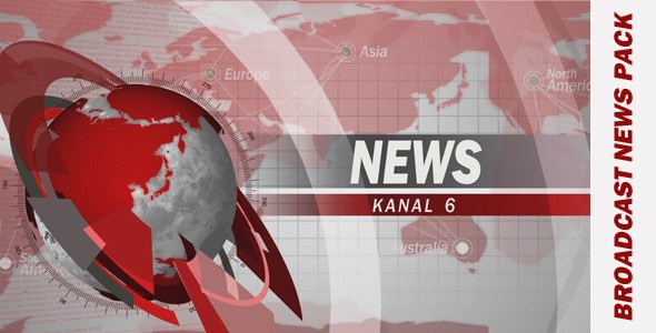 Broadcast News Pack Video Displays template preview