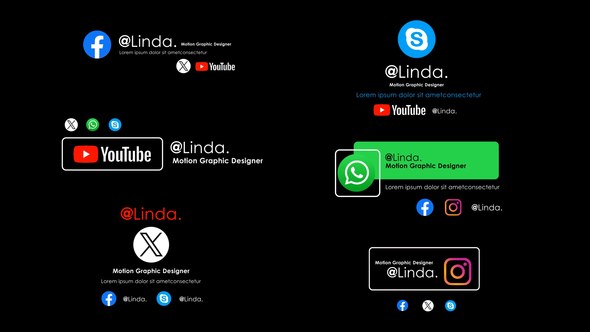 Videohive Social Media Lower Thirds 0.3 Elements template preview