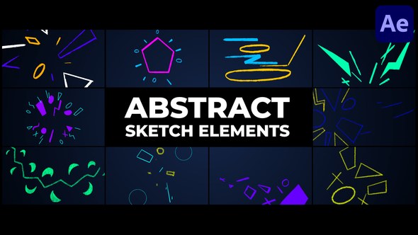 Videohive Abstract Sketch Elements | After Effects Elements template preview