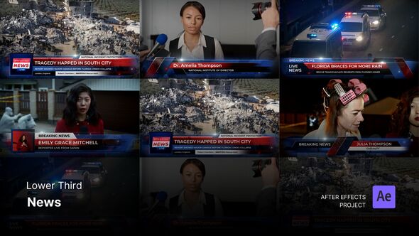 Videohive Lower Third - News After Effects Project Files 55421163 Elements template preview