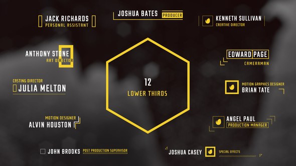 Videohive 12 Lower Thirds 22109757 Titles template preview