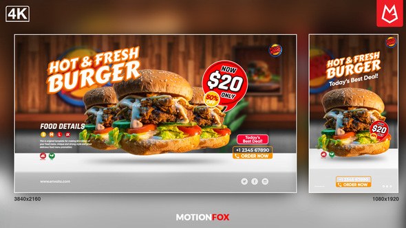 Videohive Food Menu Promo | v2 Product Promo template preview