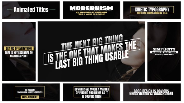 Videohive Kinetic Typography 46833434 Titles template preview