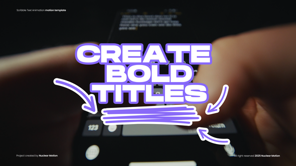 Videohive Scribble Text Animation 58368835 Titles template preview
