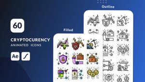 Videohive Cryptocurency Animated Icons | After Effects Elements template preview