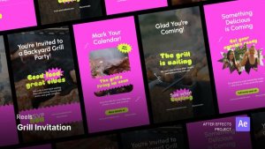 Videohive Reels - Grill Invitation Product Promo template preview