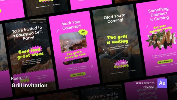 Videohive Reels - Grill Invitation Product Promo template preview