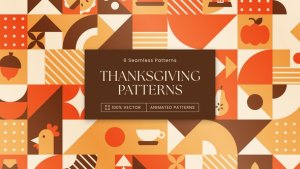 Videohive Thanksgiving Animated Background Patterns Elements template preview