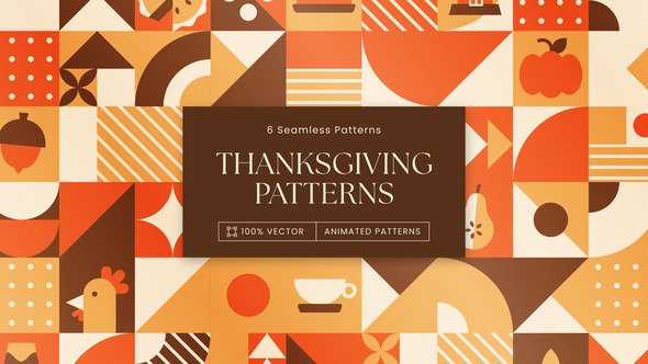 Videohive Thanksgiving Animated Background Patterns Elements template preview